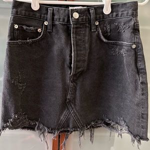 AGOLDE Black Denim Skirt Size 26